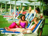 Ladies in deck chairs